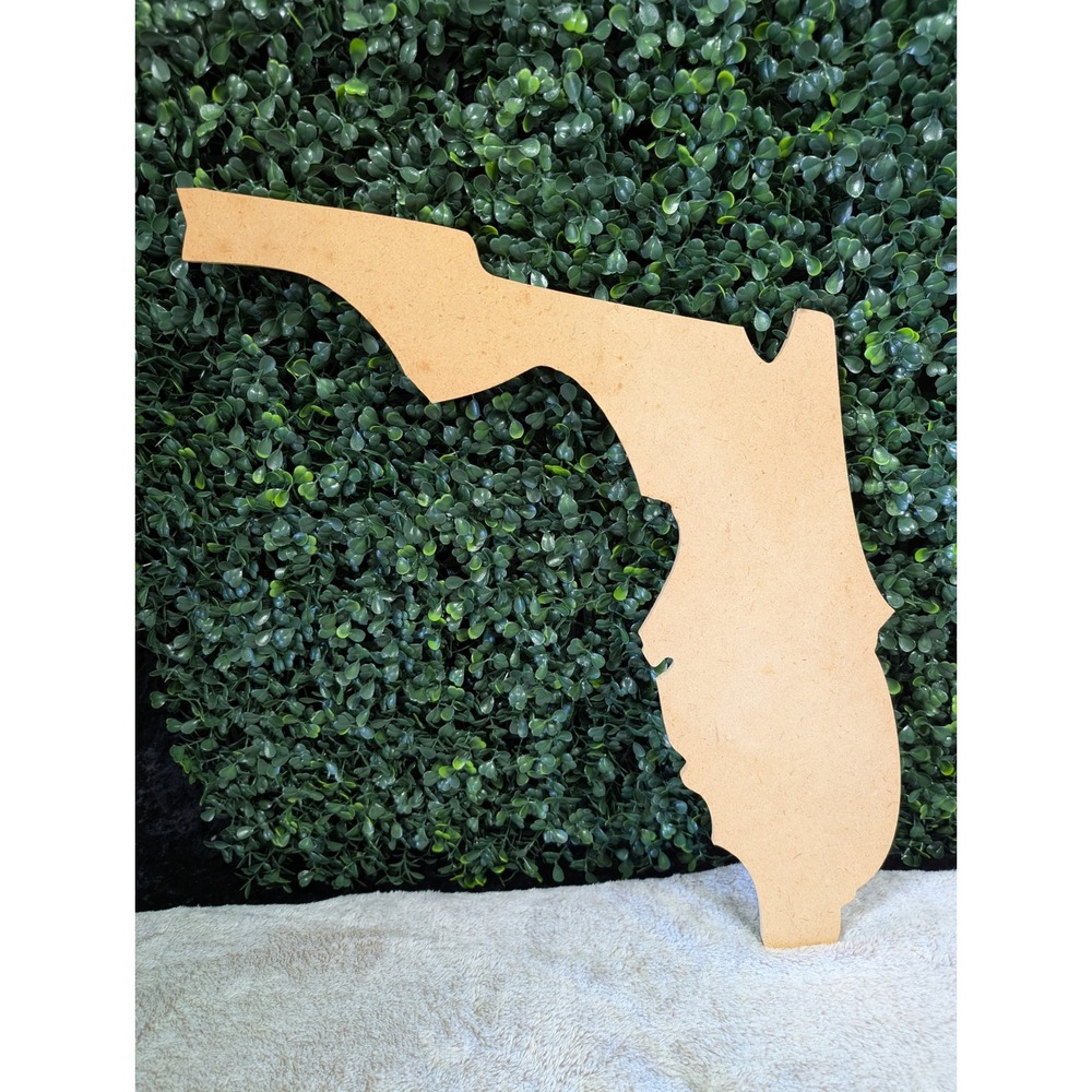 Florida State Shape MDF Wood Cutout Craft Blank DIY Wall Decor 553443981